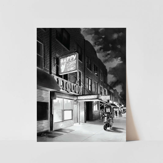 Happy Nights Noir Print