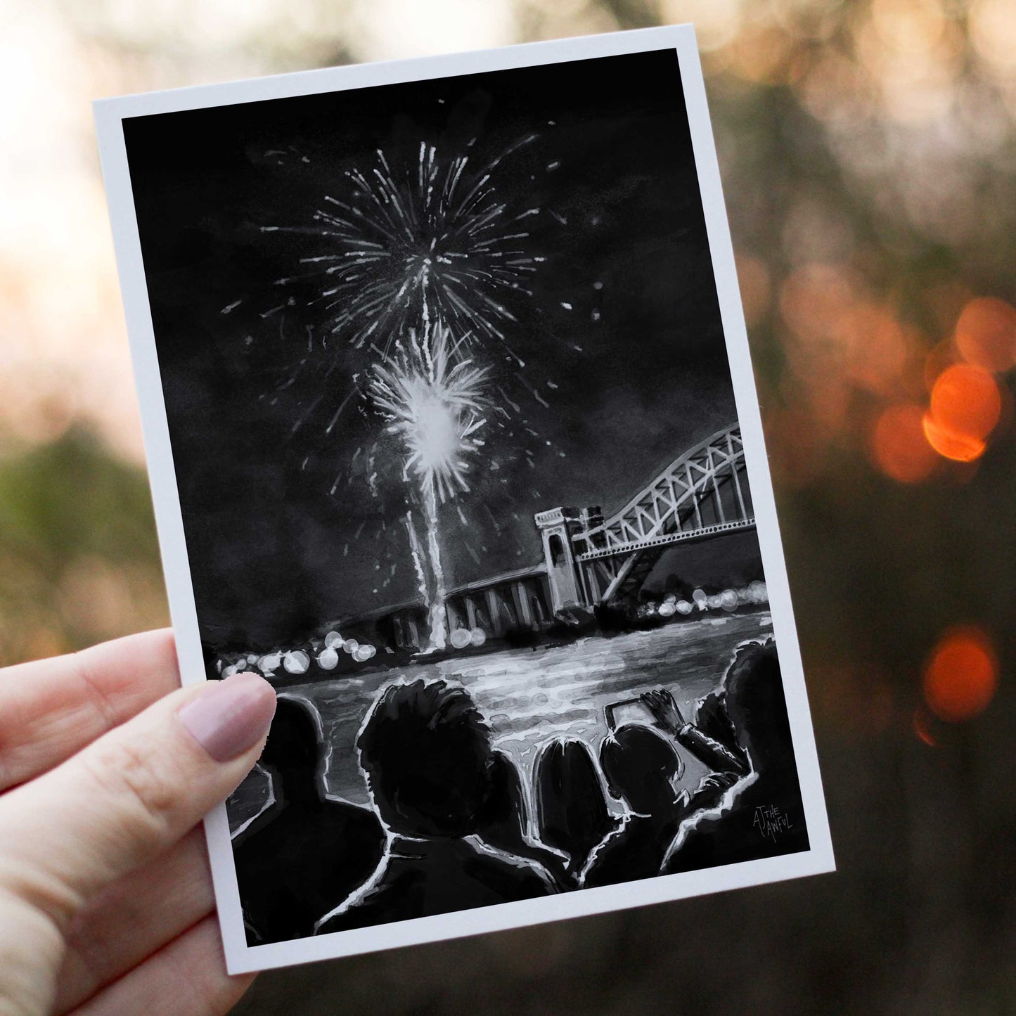 Hellgate Fireworks Postcard