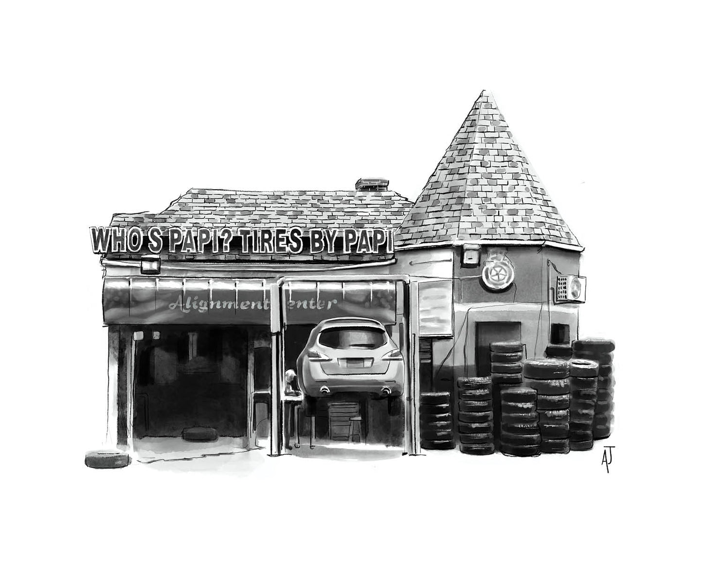 Tires By Papi Print